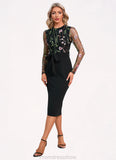 Pamela Scoop Elegant Sheath/Column Polyester Dresses STKP0022374