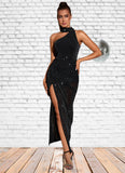 Melinda Sequins Asymmetrical Sexy Jumpsuit/Pantsuit Jersey Asymmetrical Dresses STKP0022384