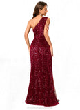 Lara Sequins One Shoulder Sheath/Column Sequin Dresses STKP0022390