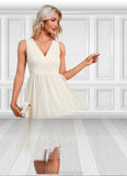 Tia V-Neck Elegant A-line Tulle Dresses STKP0022511