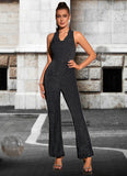 Imani Sequins Cowl Elegant Jumpsuit/Pantsuit Cotton Blends Maxi Dresses STKP0022522