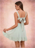 Evie Cascading Ruffles Sweetheart Sexy A-line Chiffon Mini Dresses STKP0022537