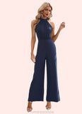 Yasmin High Neck Elegant Jumpsuit/Pantsuit Polyester Maxi Dresses STKP0022551