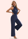 Yasmin High Neck Elegant Jumpsuit/Pantsuit Polyester Maxi Dresses STKP0022551