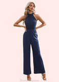 Yasmin High Neck Elegant Jumpsuit/Pantsuit Polyester Maxi Dresses STKP0022551