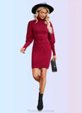 Tracy High Neck Elegant Bodycon Cotton Blends Mini Dresses STKP0022559