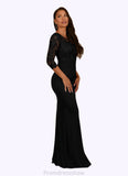 Adelyn Mermaid Scoop Lace Lace Floor-Length Dress STKP0022631