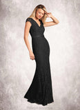 Azaria Mermaid Lace Floor-Length Dress STKP0022658