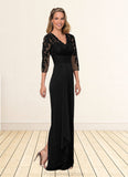 Cecilia Sheath Lace Floor-Length Dress STKP0022665