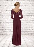 Mallory Sheath Sequins Lace Floor-Length Dress STKP0022673