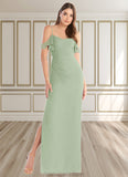 Noemi Sheath Off the Shoulder Chiffon Floor-Length Dress Dusty Sage STKP0022711