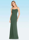 Penelope Sheath Bow Luxe Knit Floor-Length Dress Eucalyptus STKP0022744