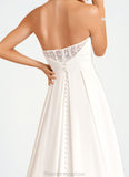 Marlene A-Line Sequins Crepe Back Satin Chapel Train Dress Diamond White STKP0022750