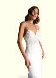 Ashanti Mermaid Sweetheart Sequins Stretch Crepe Chapel Train Dress Diamond White/Champagne STKP0022764