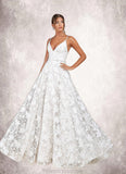 Lily A-Line Organza Chapel Train Dress Diamond White/Frost STKP0022791