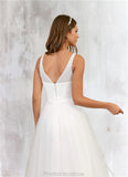 Rose Ball-Gown Lace Tulle Chapel Train Dress Diamond White STKP0022794