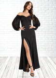 Kallie Maxine Black Off the Shoulder Maxi Dress Atelier Dresses | Azazie STKP0022879