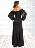 Kallie Maxine Black Off the Shoulder Maxi Dress Atelier Dresses | Azazie STKP0022879