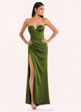 Yesenia Roslyn Olive Green Rosette Gown Atelier Dresses | Azazie STKP0022884