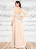 Ina Kelly Cream Long Sleeve Maxi Dress Atelier Dresses | Azazie STKP0022893