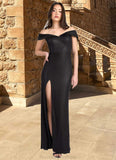 Danielle Gail Black Metallic Off Shoulder Gown Atelier Dresses | Azazie STKP0022898