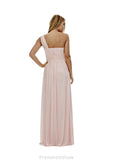 A-Line/Princess One-Shoulder Long/Floor-Length Chiffon Bridesmaid Dresses Joy STKP0025329