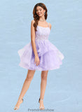 Sidney Ball-Gown/Princess Sweetheart Short Tulle Homecoming Dress STKP0025677