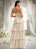 Braelyn A-line Sweetheart Floor-Length Chiffon Bridesmaid Dress STKP0025762