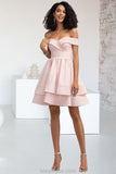 Fernanda A-line Short/Mini Stretch Crepe Homecoming Dress With Cascading Ruffles STKP0020540