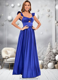 Lorelai Ball-Gown/Princess Sweetheart Floor-Length Satin Prom Dresses STKP0025859