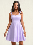 Breanna A-line Sweetheart Short Satin Homecoming Dress With Bow STKP0025682