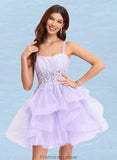 Sidney Ball-Gown/Princess Sweetheart Short Tulle Homecoming Dress STKP0025677