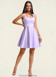 Breanna A-line Sweetheart Short Satin Homecoming Dress With Bow STKP0025682