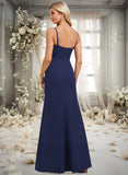 Miah Trumpet/Mermaid Cowl Floor-Length Stretch Crepe Bridesmaid Dress With Ruffle STKP0025766