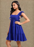 Trinity A-line Square Short Chiffon Homecoming Dress With Bow STKP0025665