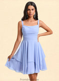 Jaylynn A-line Scoop Short Chiffon Homecoming Dress With Pleated STKP0025654