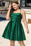 Skylar A-line Cowl Short/Mini Satin Homecoming Dress With Pleated STKP0020511