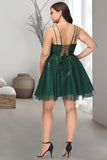 Samantha A-line V-Neck Short/Mini Tulle Homecoming Dress STKP0020546