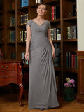 Pam A-Line/Princess Chiffon Applique Sweetheart Short Sleeves Floor-Length Mother of the Bride Dresses STKP0020328