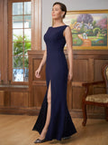 Caylee Sheath/Column Stretch Crepe Scoop Sleeveless Floor-Length Mother of the Bride Dresses STKP0020361