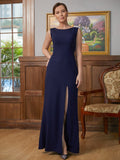 Caylee Sheath/Column Stretch Crepe Scoop Sleeveless Floor-Length Mother of the Bride Dresses STKP0020361