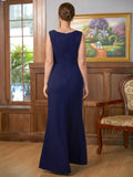 Caylee Sheath/Column Stretch Crepe Scoop Sleeveless Floor-Length Mother of the Bride Dresses STKP0020361