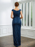 Jaylynn Sheath/Column Ruched V-neck Sleeveless Floor-Length Mother of the Bride Dresses STKP0020240