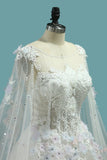 2024 Hot Selling Wedding Dresses Lace Up With Appliques And Sequins And Bow Knot Off PPPA8J7S