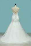 2024 Spaghetti Straps Mermaid/Trumpet Wedding Dresses P9N56RHD