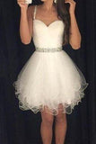 Amazing Tulle Spaghetti Straps Homecoming Dresses