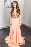 2024 V-Neck Prom Dresses A-Line PB7BL6T7