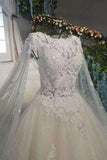 2024 Marvelous Wedding Dresses Zipper Up With Appliques And Beads PLG3YKAJ