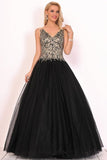 2024 New Arrival Quinceanera Dresses V Neck Tulle PY7X6JT4