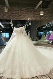 2024 Luxurious Wedding Dresses Off The Shoulder A Line With Beading Two-Meter P692H4JY